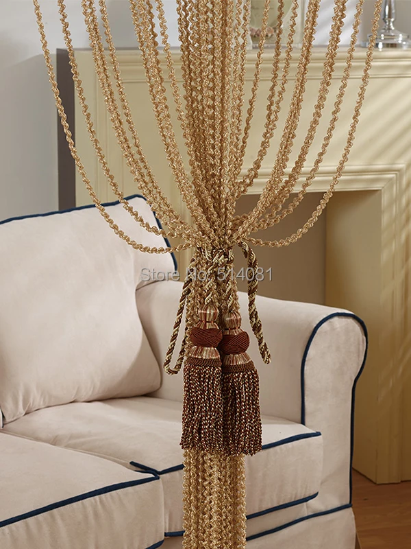 1 шт. светильник кофейная спираль занавеска делитель окон кисточка подвесная