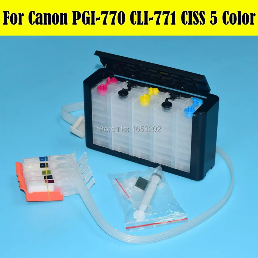 

5 цветов/комплект, картриджи для принтера Canon PIXMA MG5770 MG6870