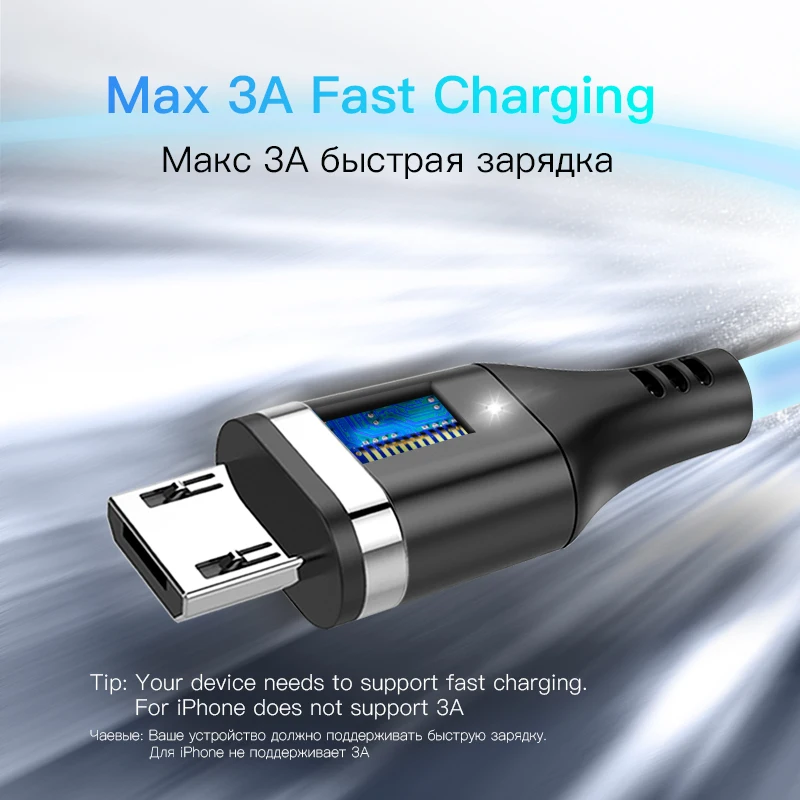 ! Магнитный Usb кабель ACCEZZ для зарядки и синхронизации данных кабели зарядного