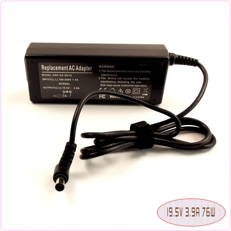 Для Sony VAIO VGP-AC19V37 VGP-AC19V33 VGN-S4 VGN-NW265F женский ноутбук Ac адаптер Зарядное устройство 19 5