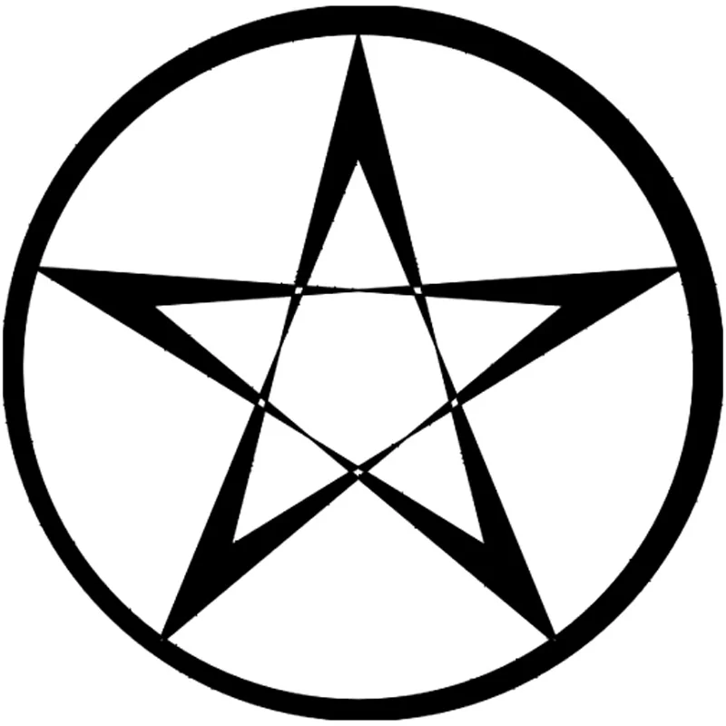 14 1 см * пентаграмма Wicca Star наклейка на машину мотоцикл черная/Серебристая