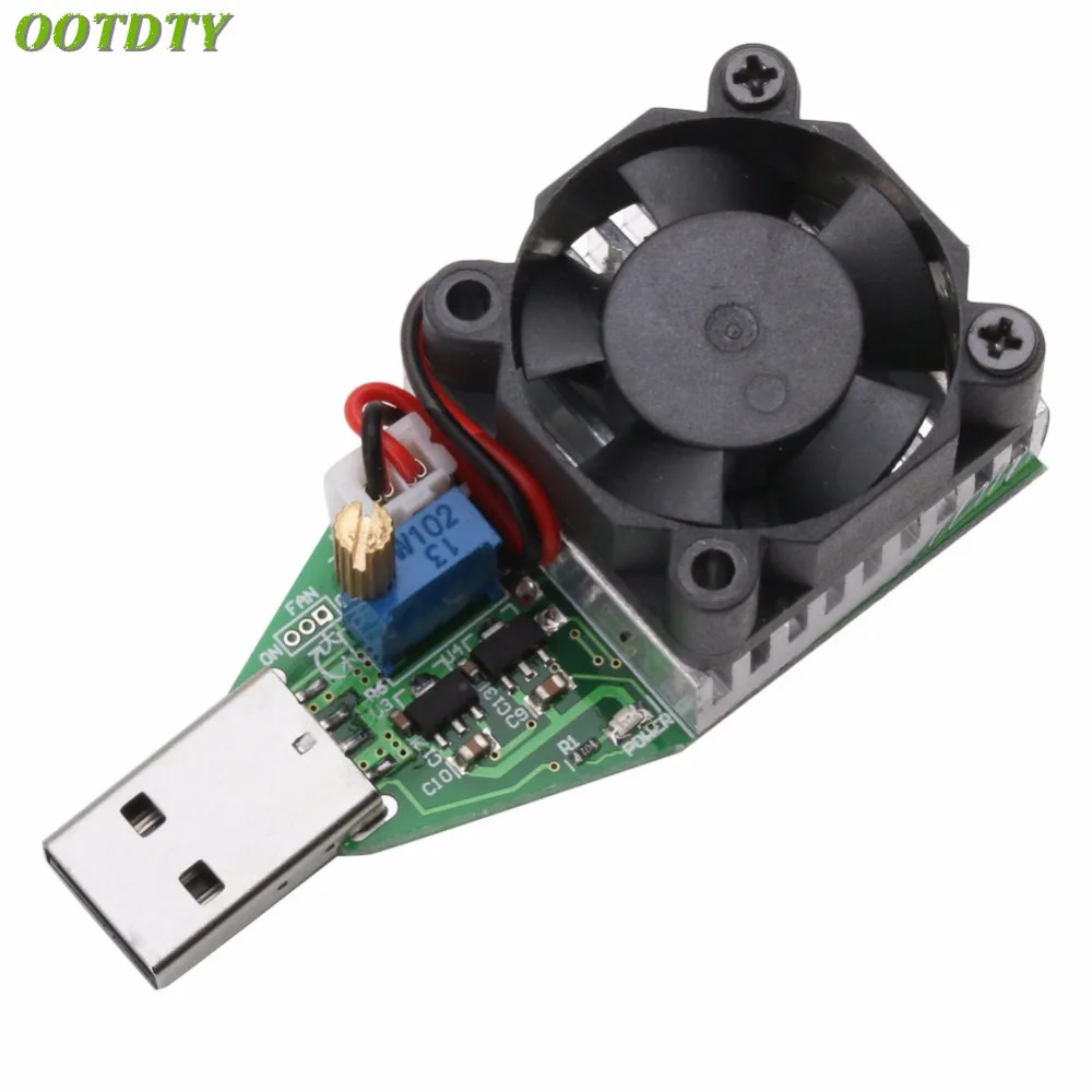 OOTDTY DC 3.7~13V USB 15W Adjustable Constant Current Electronic Load Discharger | Инструменты