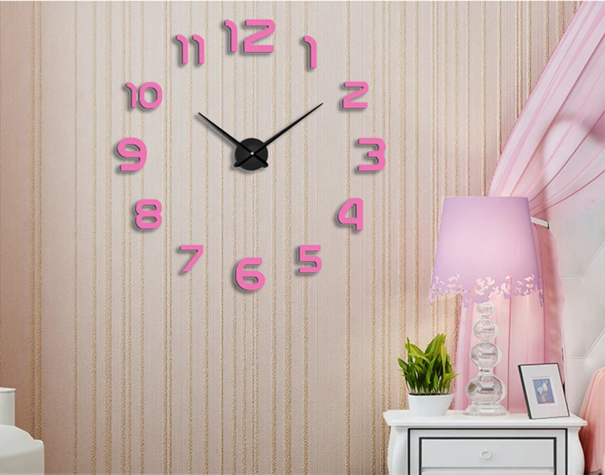 Новые металлические современные DIY настенные часы акриловые металлические зеркальные настенные домашние декоративные часы супер большие часы 130см x130 см