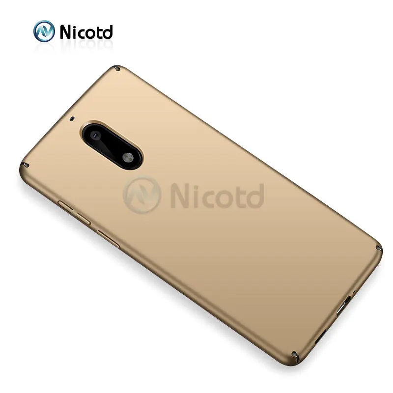 Gold Для Nokia 7 plus 360 Роскошный Матовый Жесткий пластик чехол для Nokia 8 6 3 5 полный Чехол жесткий чехол задняя крышка тонкий модный чехол для телефона s - Цвет: Gold