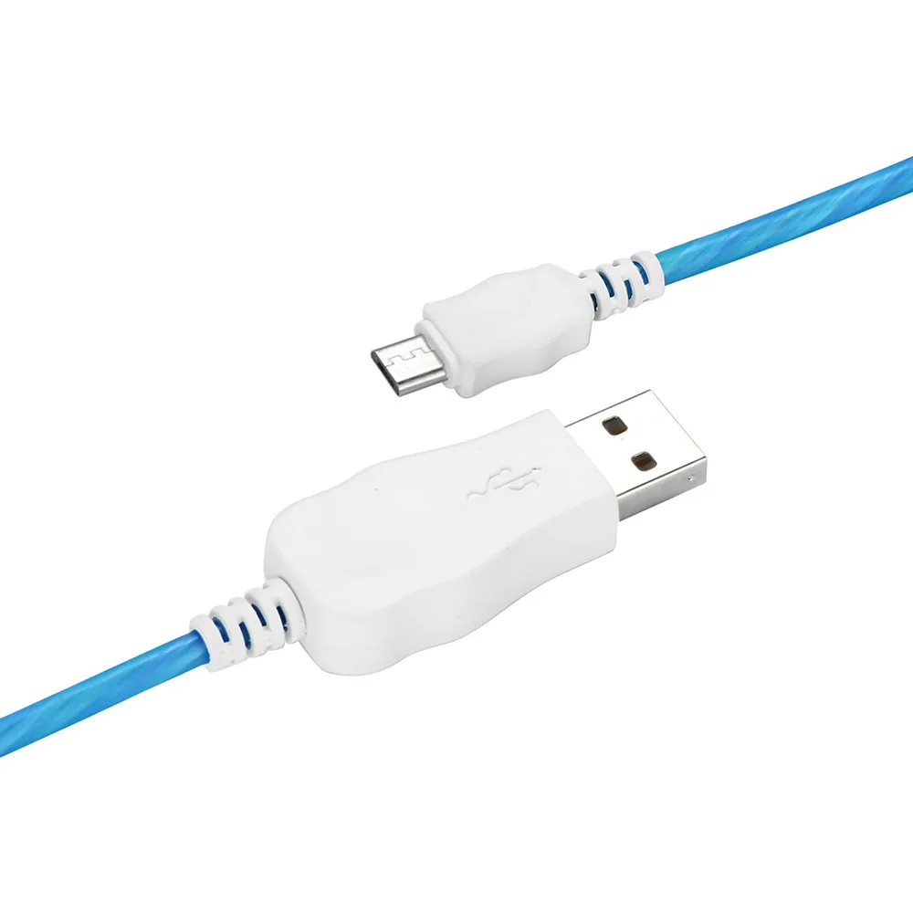 1 м Видимый течёт Mircro USB/type-C умный зарядный кабель для освещения данных светодиодный провод светящийся плоский зарядный кабель# SYS