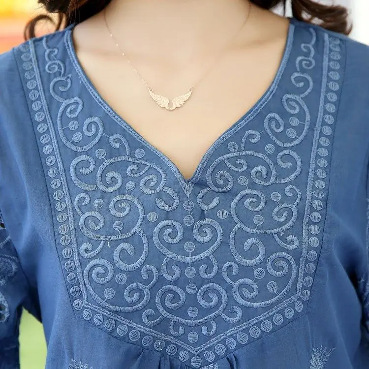 Летняя блузка для беременных с коротким рукавом вышивкой крючком кружевная