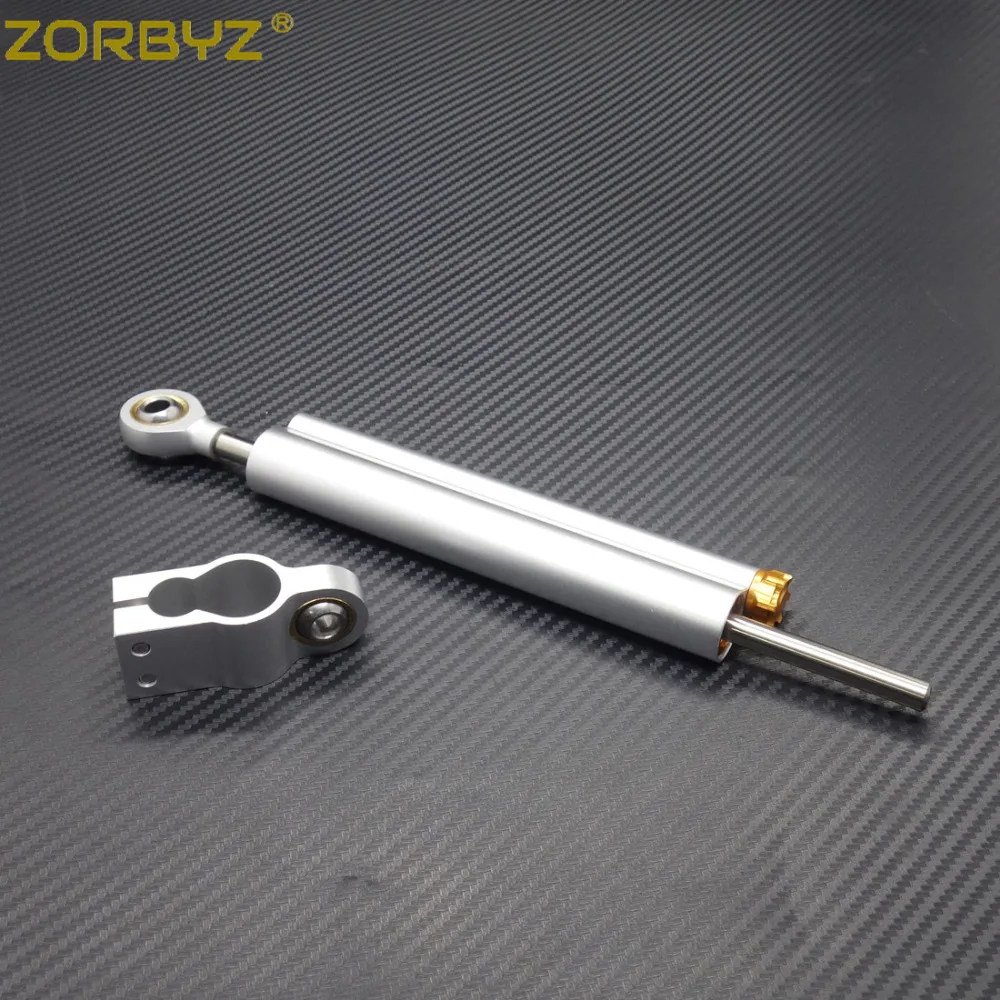 ZORBYZ мотоцикла Серебряный ЧПУ Регулируемый рулевой демпфер для Yamaha MT 07 MT07 MT09 09 10 R6