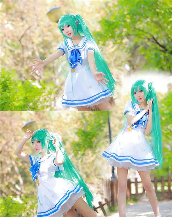 Mew VOCALOID Hatsune Miku косплей костюм матроса костюм студенческое платье Повседневная одежда