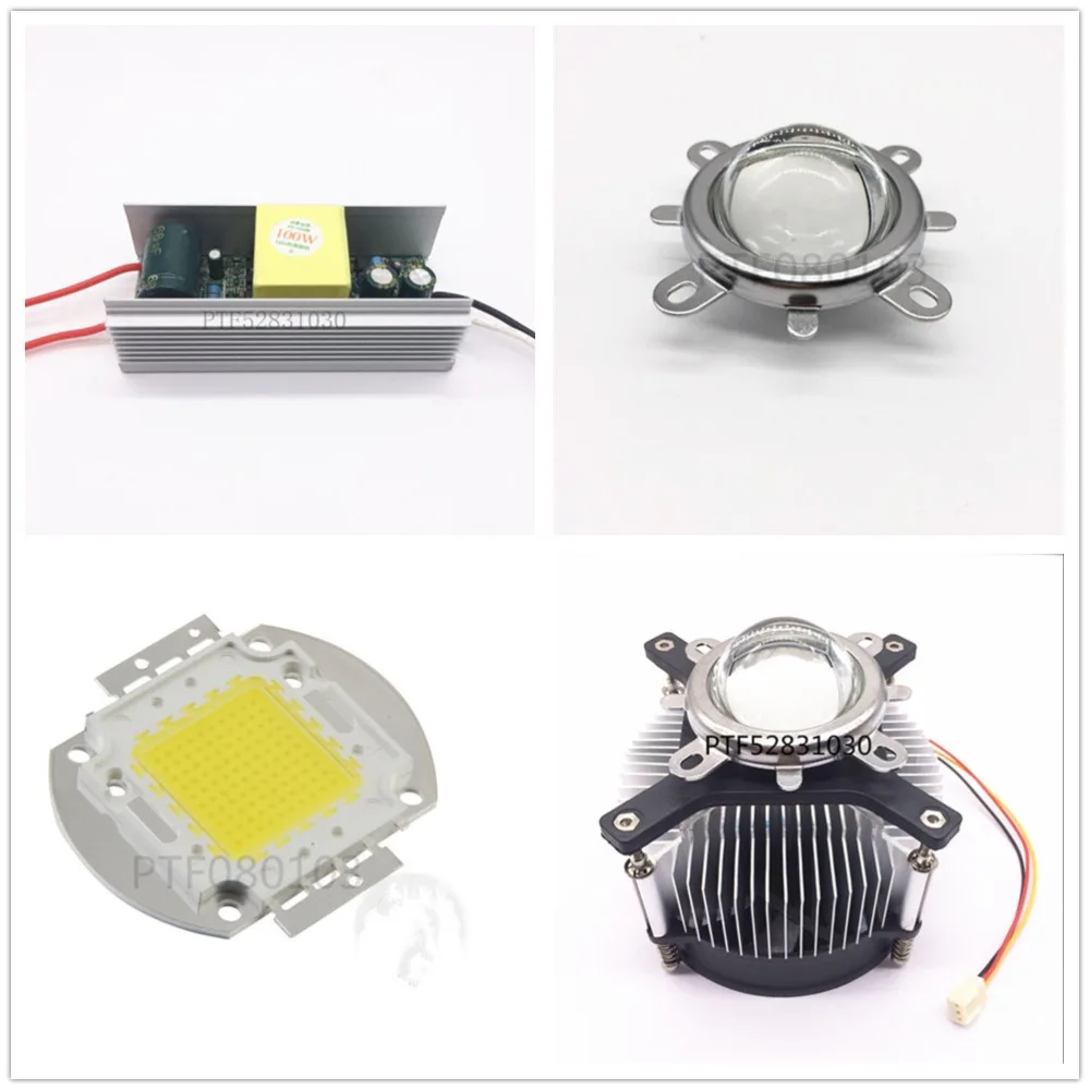 

100W 100Watt High Power White LED Light + Heatsink Cooler+100W LED Driver