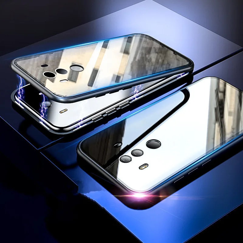 Магнитный адсорбционный металлический чехол для Huawei p20 p30 pro P30 lite mate20 PRO nova 3 4 honor 8X