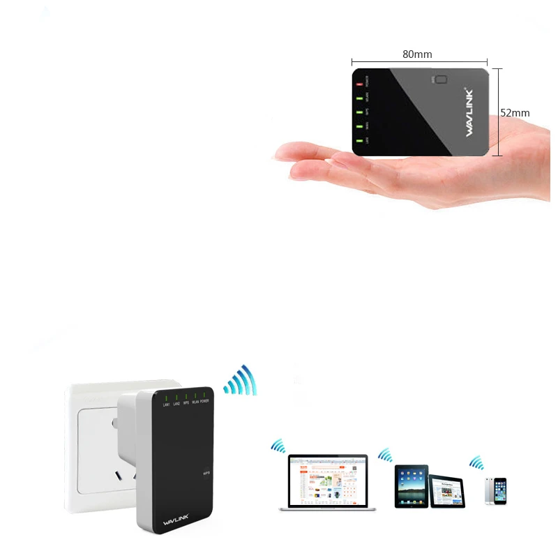Elisona WR02 300Mbps WiFi Wireless Network Router Signal Amplifier Amplificador Booster Repeater Extender EU/UK/US Plug | Компьютеры и