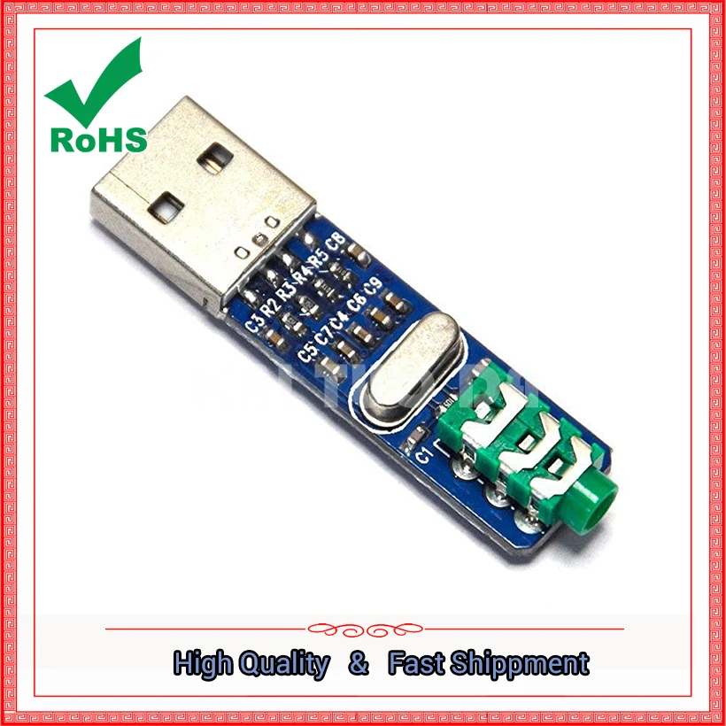 Мини USB DAC Mini usb dac декодер PCM2704 звуковая карта аналоговый плата модуль|sound module|module