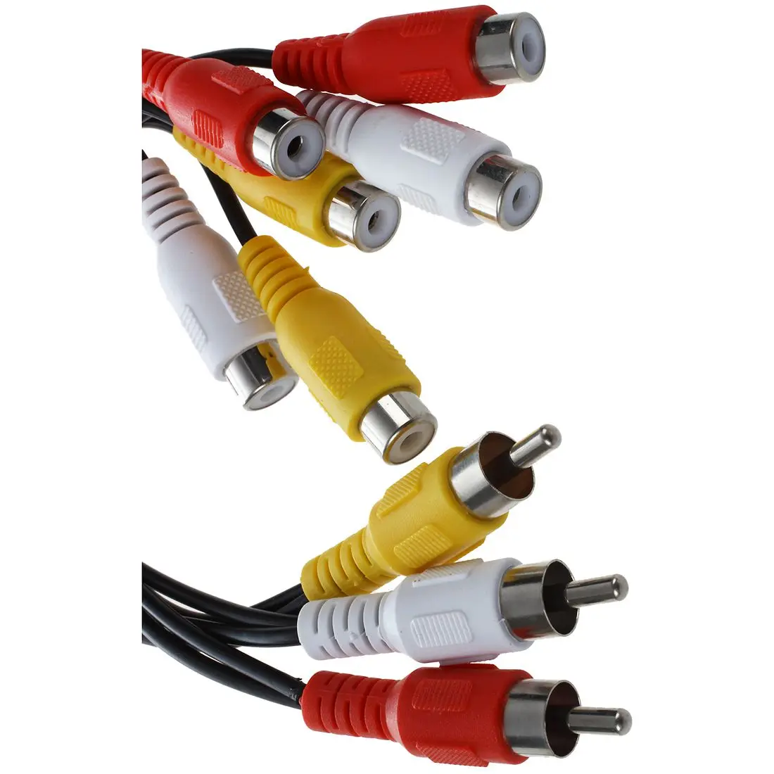 Новый 3 RCA Штекерный разъем на 6 гнездовой сплиттер Аудио Видео AV Кабель адаптер|3