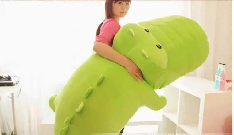 

big plush light green crocodile toy stuffed cartoon Chinese alligator pillow birthday gift about 150cm