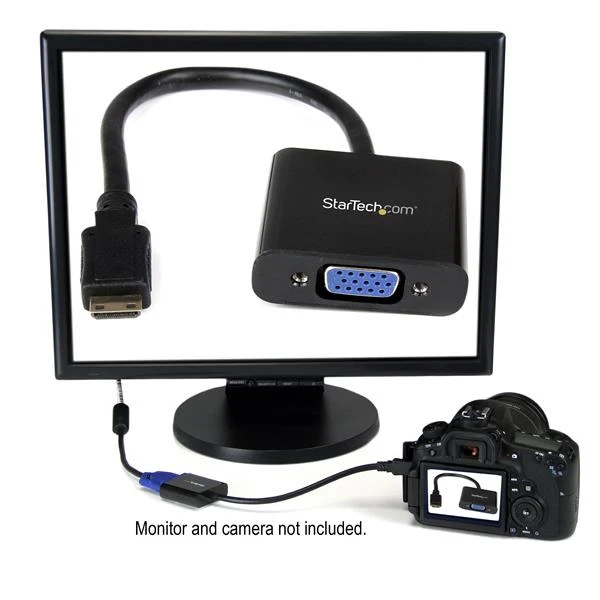 StarTech.com Mini HDMI и VGA Adapter конвертер для цифровых Камера/видео Камера 1920x1080 1080 P мини