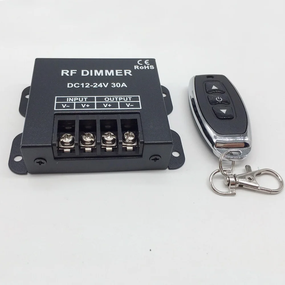 RF LED Диммер Беспроводная яркость 3 клавиши пульт дистанционного управления DC 12V 24V