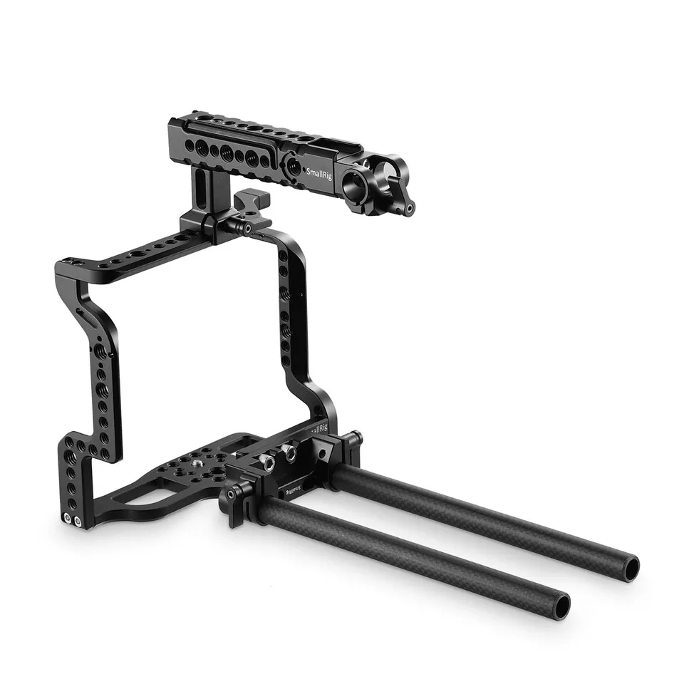 Клетка SmallRig+ Топ ручка NATO+ 15 мм двойной зажим для камеры Fujifilm X-H1 с батарейкой-2136