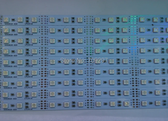 Бесплатная доставка DHL/FEDEX 200 шт./лот 5050 SMD RGB светодиодная световая панель 1 м 72