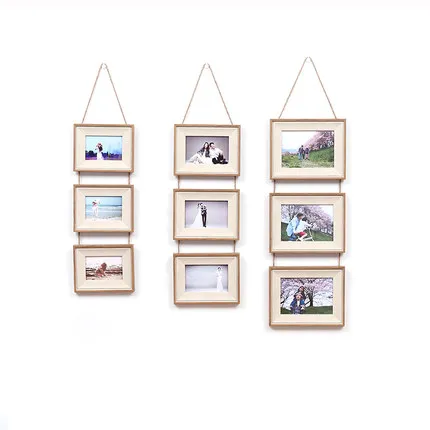 5 дюймов Настенный декор фото рамка в европейском стиле ретро тройной конопли