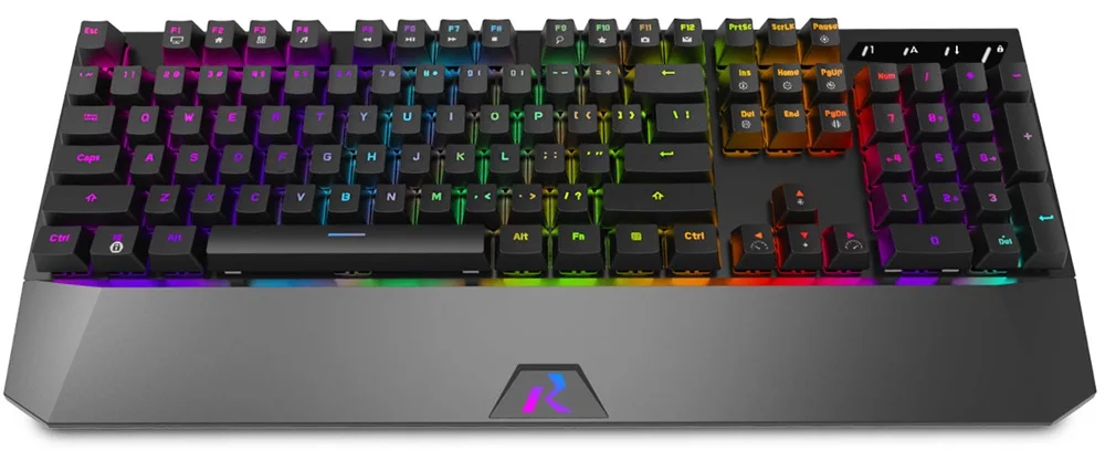RK956 RGB/смешанный светильник с подсветкой эргономичная USB Проводная игровая клавиатура настольная клавиатура для ноутбука с боковыми огнями макро Программирование