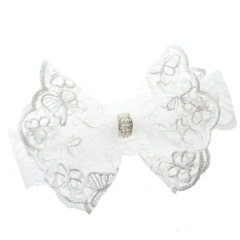 Cinta para el pelo con lazo para ni&ntilde;a, diadema el&aacute;stica para ni&ntilde;a, diadema para beb&eacute;, lazo de encaje de perlas, accesorios bonitos para el cabello-2