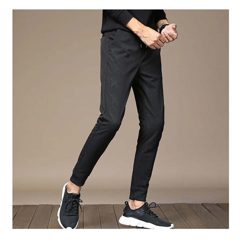 Новинка 2017 модные длинные брюки для фитнеса мужские повседневные спортивные