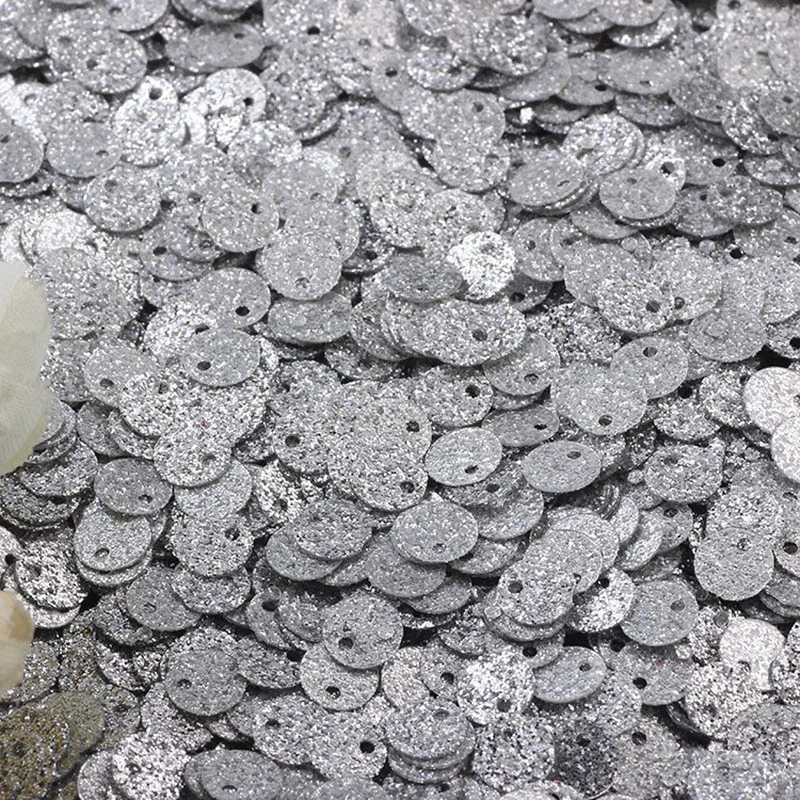 10g плоские круглые 6 мм Серебристые Блестки для поделок блестящие конфетти с