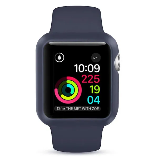 Midnight blue Спортивный ремешок для Apple Watch 3 2 1 ремешок с ТПУ чехол iWatch 38 мм 42 мм мягкий силиконовый Спорт на открытом воздухе Ремешки для наручных часов браслет - Цвет ремешка: Midnight blue