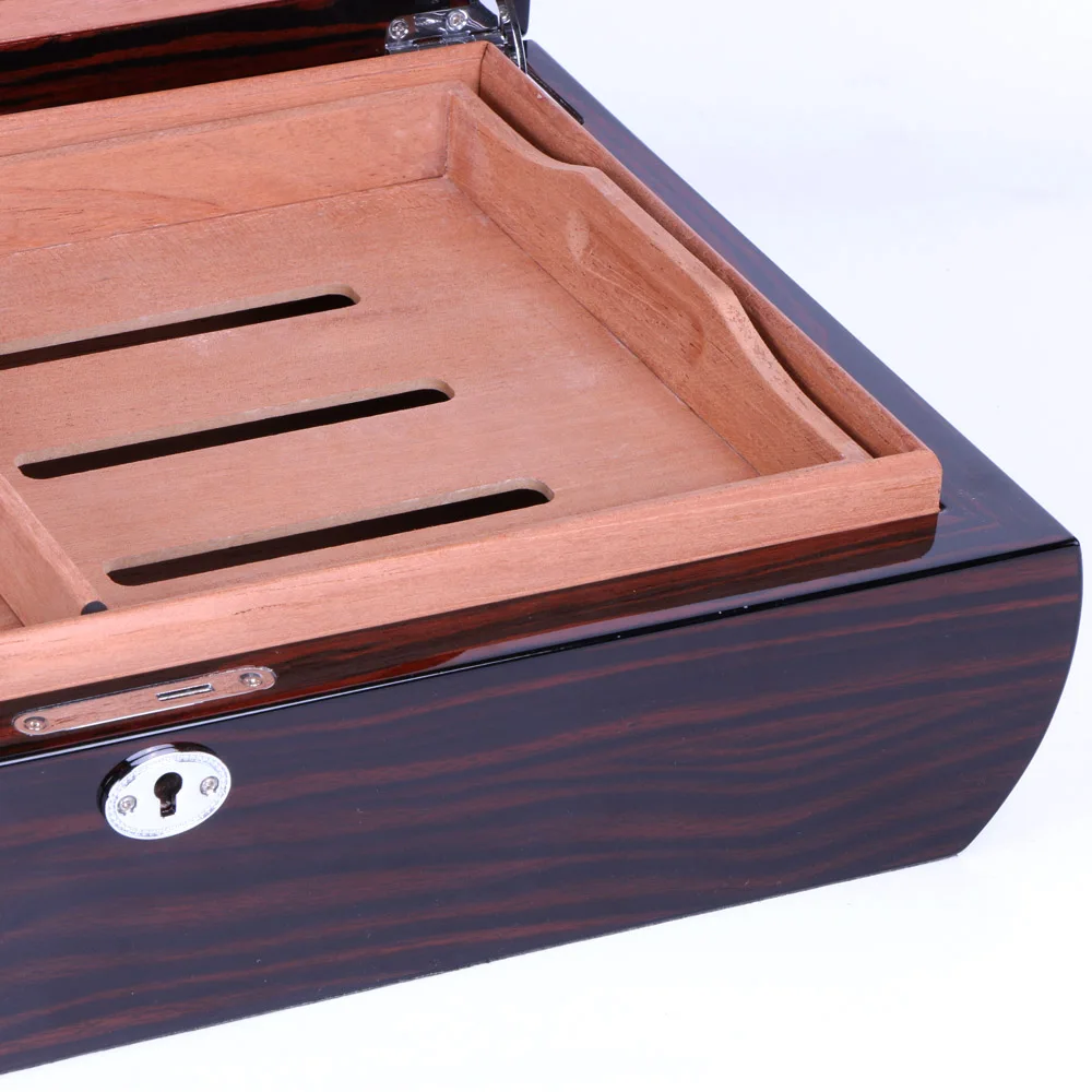 Deluxe Cohiba humidor cigar box ARC design with piano finish Cedar wood inside for 75-100ct cigars packaging | Украшения и