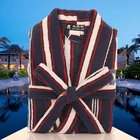 Халат Мужской Хлопковый, плотное одеяло, флисовое теплое полотенце, пижамы для отдыха, Мужская домашняя одежда, одежда для сна, XL, зима-осень