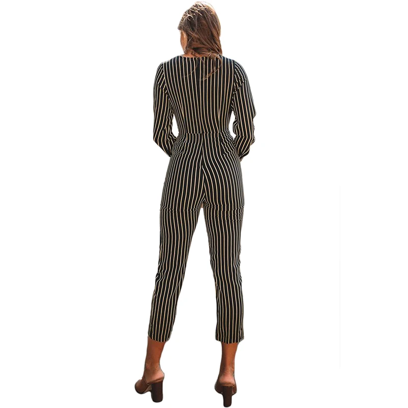 2018 длинные штаны модные женские черные полосатые повседневные облегающие