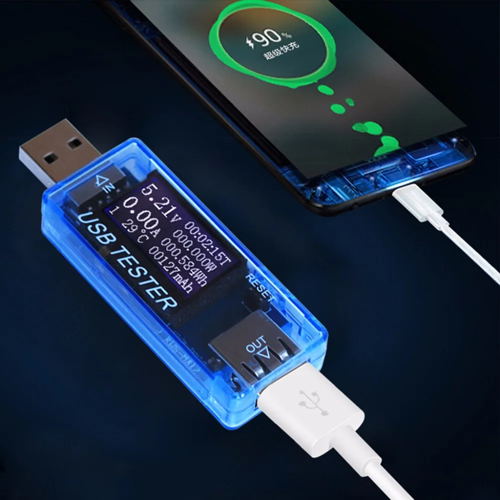 8 в 1 ЖК-дисплей USB детектор напряжения тока зарядное устройство ёмкость тестер
