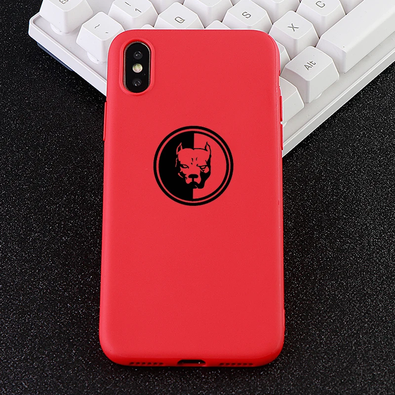 Забавный мобильный телефон чехлы для iPhone 6S 7 8 Pluls X XS MAX XR чехол милый питбул Мягкий