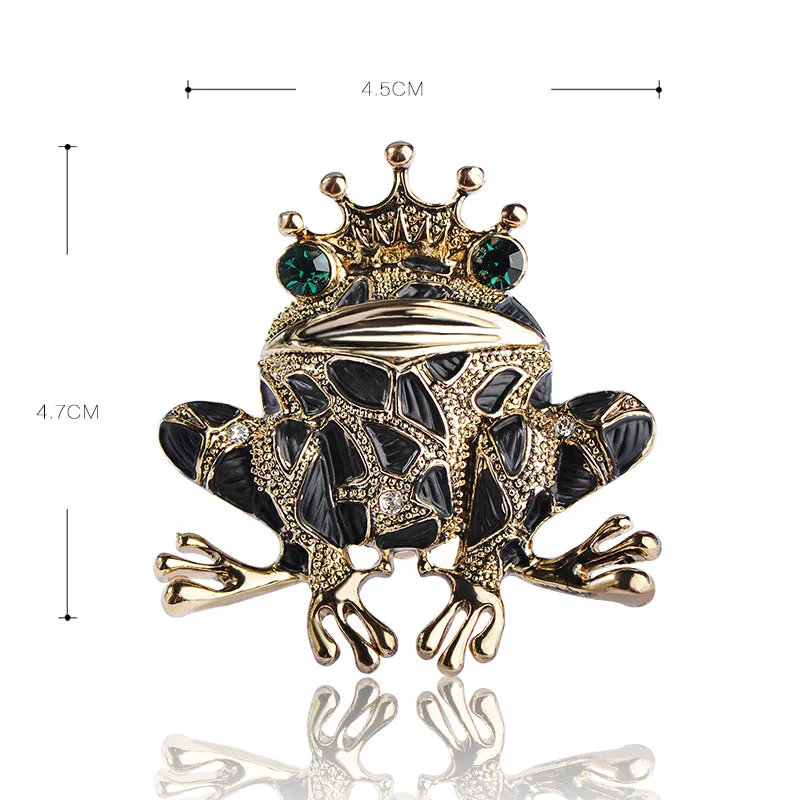 Madrry Vivid Frog большие броши булавки для женщин и мужчин античные золотистые костюма