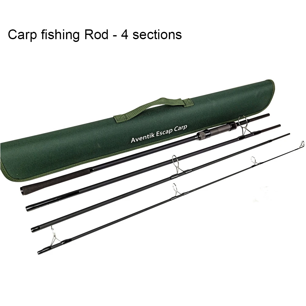 Travel Fishing Rod Aventik Escape 24T Carbon Travel Carp Rod 4 pieces 9FT 3.0Ib Fast And Powerful Carp Fishing Rod