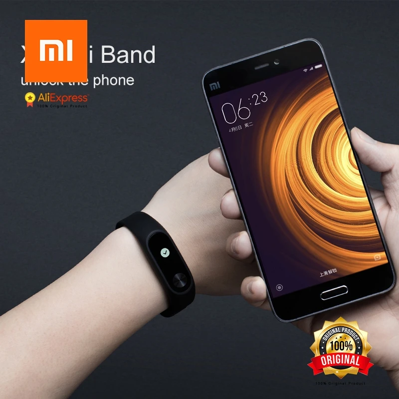 Оригинальный Xiaomi mi Группа 2 Band2 браслет с Смарт Пульса Фитнес трекер Touchpad OLED