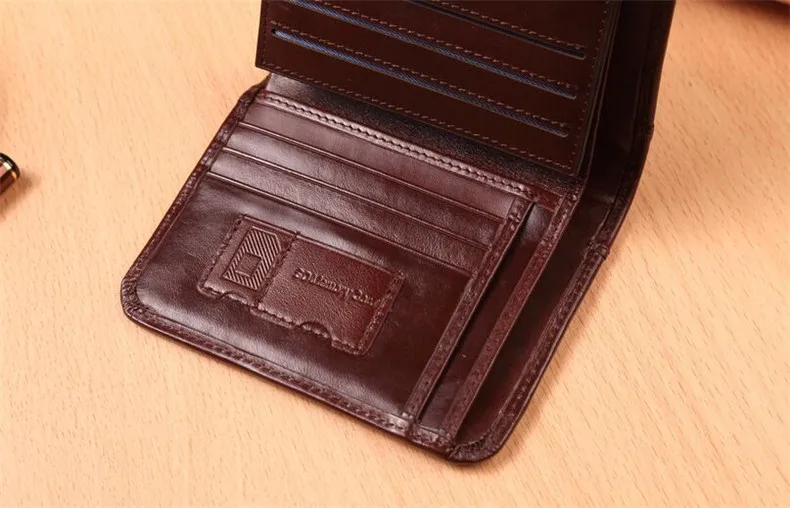 BISON DENIM, высококачественный мужской кошелек из воловьей кожи, кошелек из натуральной кожи, брендовый кошелек для кредитных карт, Большой Вместительный мужской кошелек