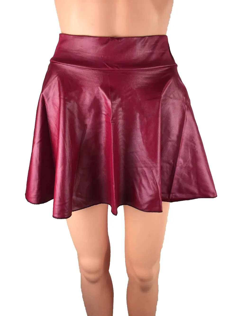 Бесплатная доставка новинка юбка из искусственной кожи с завышенной талией