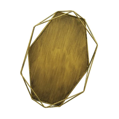 Gold With Black Винтажный геометрический формы лоток серебро/золото десертный стол плиты торт вечерние украшения, духи/макияж/ювелирные изделия коробка для хранения - Цвет: Gold With Black