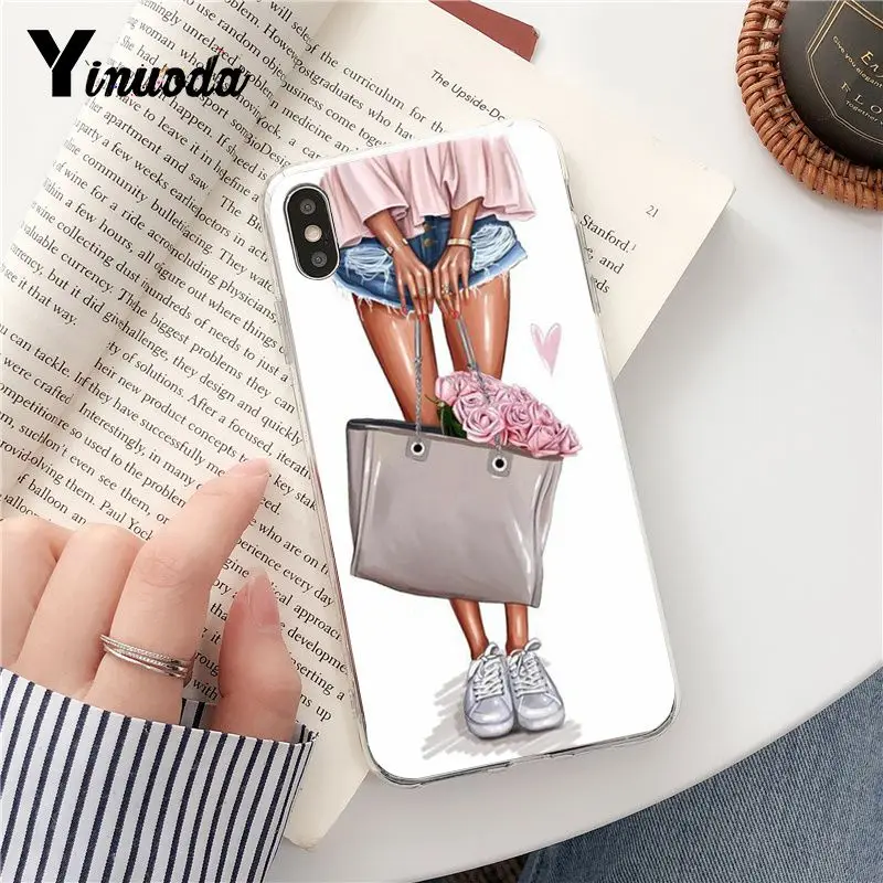 Yinuoda модный силиконовый прозрачный чехол для iPhone 8 7 6 6S Plus X XS MAX 5 5S SE XR