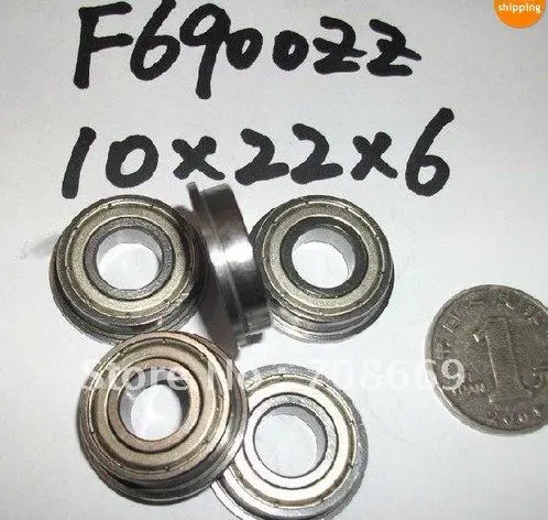 10 шт. Миниатюрный фланцевый подшипник 10x22x6 мм F6900ZZ|flange part|bearing seatflange material |