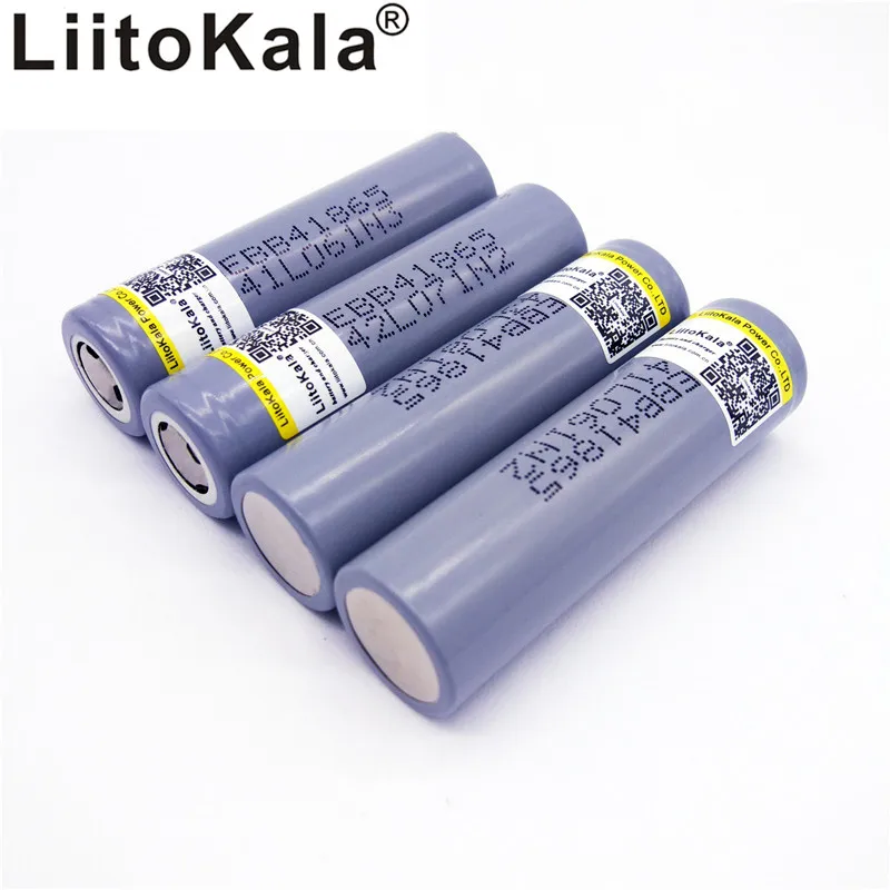4 шт. LiitoKala 18650 2600 мАч 2500 3 6 В аккумуляторная батарея B4 Мобильная мощность фонарик