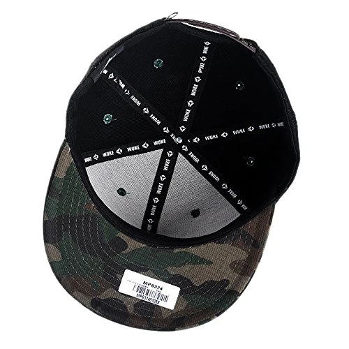 WuKe вышивка Snapback, бейсболка с плоским козырьком хип-хоп кепки, зеленый камуфляж
