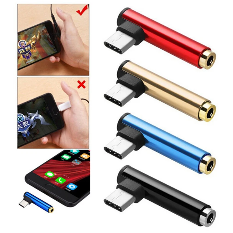 Переходник для наушников из алюминиевого сплава с USB Type C папа на гнездо 3 5 мм