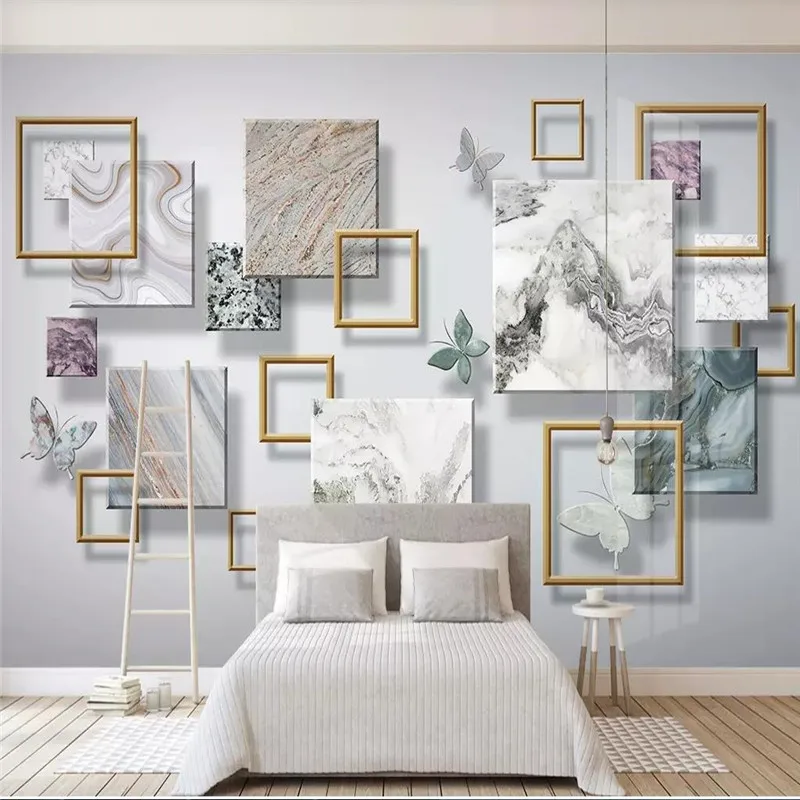 

Custom 3d wallpaper silk mural living room TV bedroom family background art design modern minimalist fashion background wall