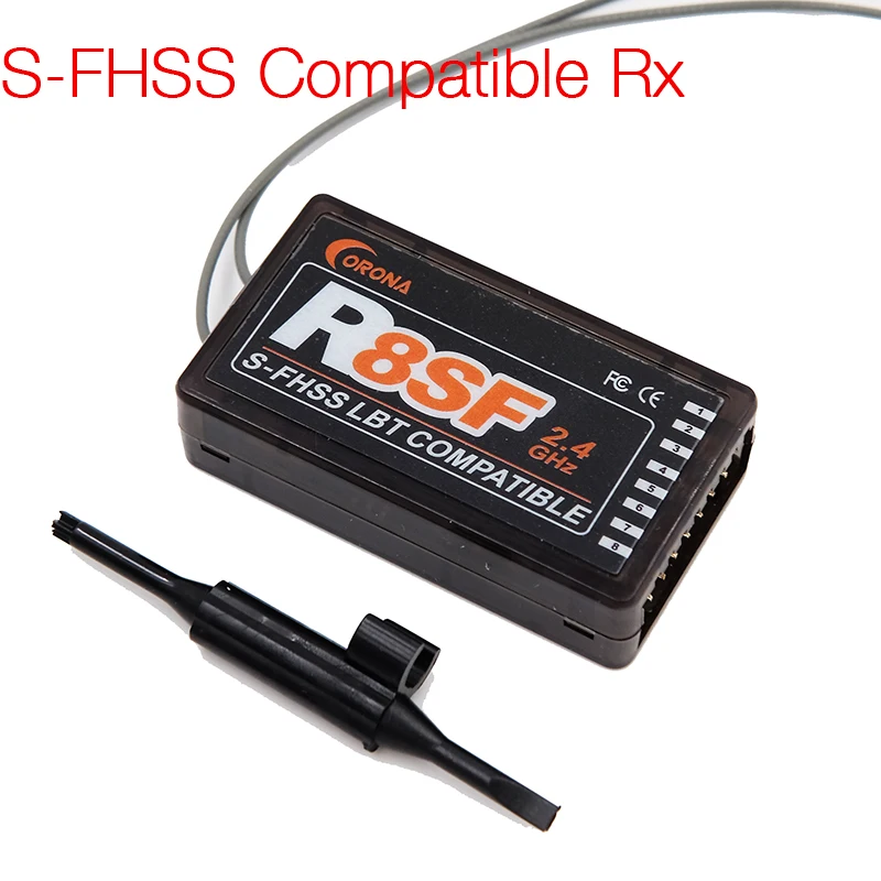 Corona 2,4G R8SF S-FHSS/FHSS 8 Каналы приемник совместимая Futaba S-FHSS T6 14SG