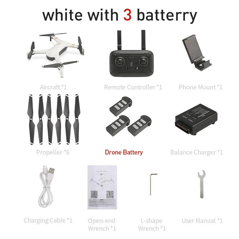 white with 3battery JJRC X7 смарт двойной gps 5G WiFi с 1080P карданный камера 25 минут время полета Радиоуправляемый Дрон Квадрокоптер RTF500-800m дистанция Дрон - Цвет: white with 3battery