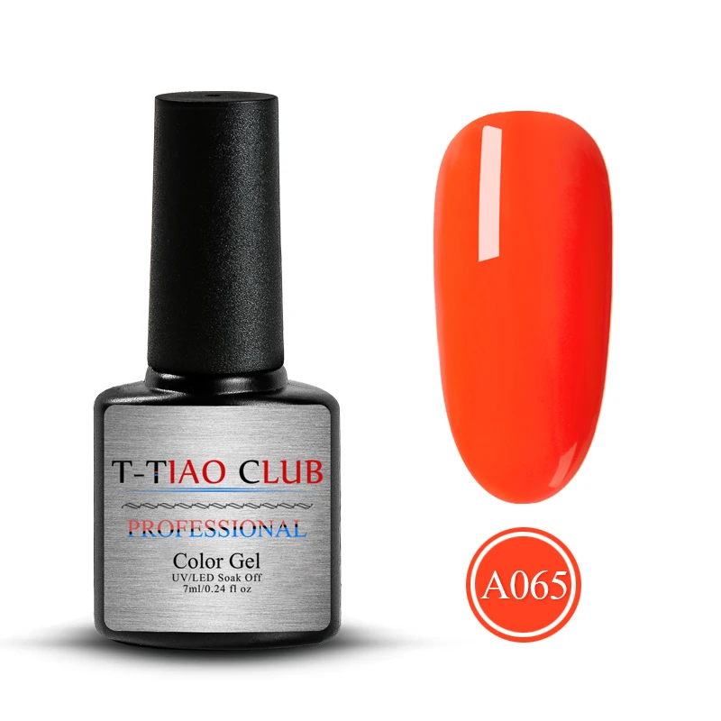 T TIAO CLUB 7 мл оранжевая Серия Гель лак для ногтей 10 цветов отмачиваемый УФ