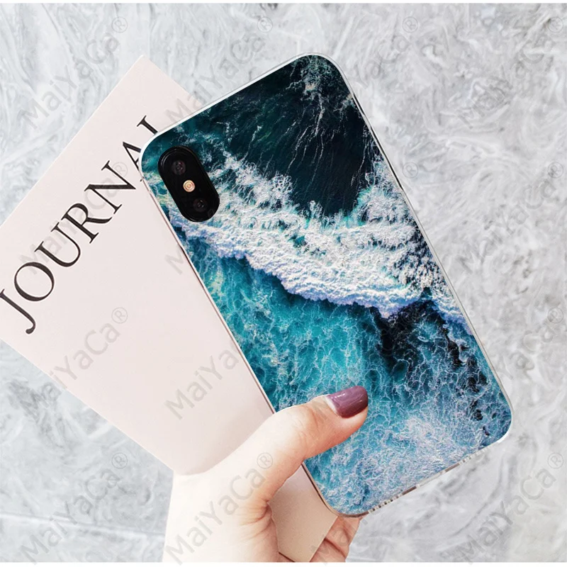 A16 Чехол MaiYaCa Blue sea DIY с красивыми рисунками для телефонов iPhone 7 7plus X XS MAX 6 6S 8 8Plus 5 5S XR - Цвет: A16