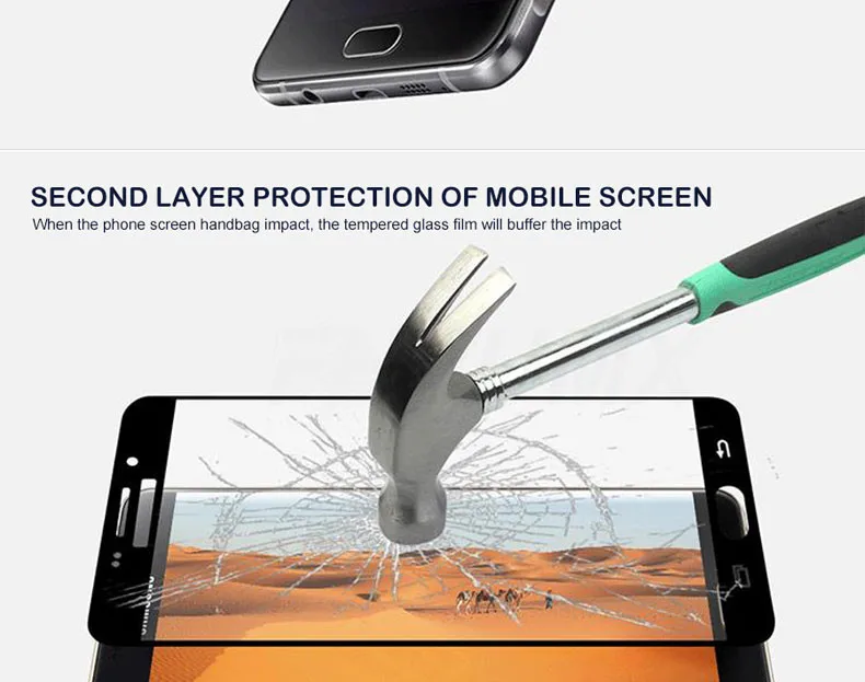 9H 3D закаленное стекло для samsung Galaxy A3 A5 A7 A5 A8 A6 A8 Plus защитная пленка на весь экран